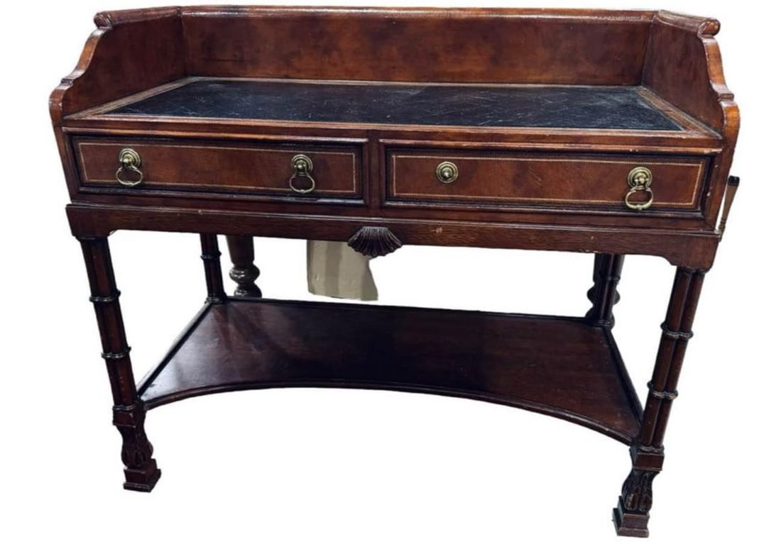 Maitland Smith mahogany marble top console (1 of 5)