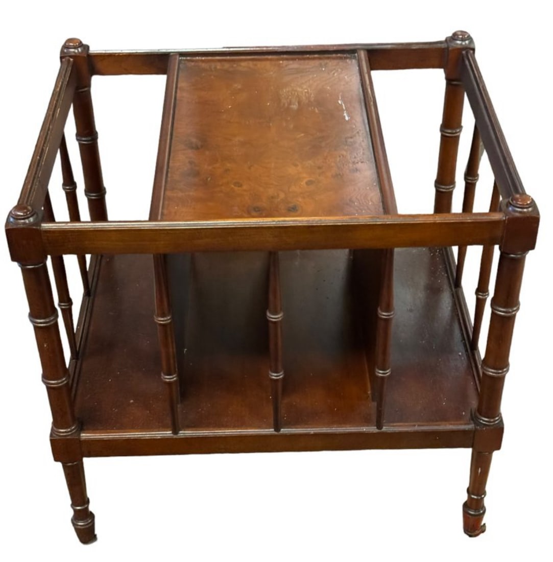 English Mahogany Canterbury.: English Mahogany Canterbury. H 19" W 20" D 16"