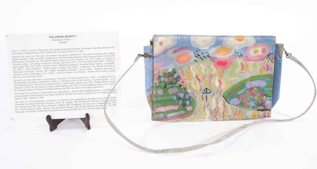 PHILOMENE DOSEK BENNET Artist Made Painting on Handbag (1 of 9)