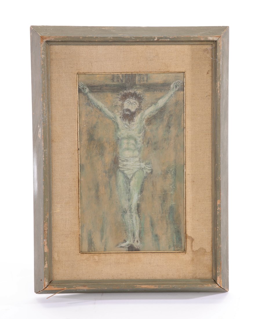 LeROY BURKET Abstract Expressionism “Crucifixion” Painting (1 of 12)