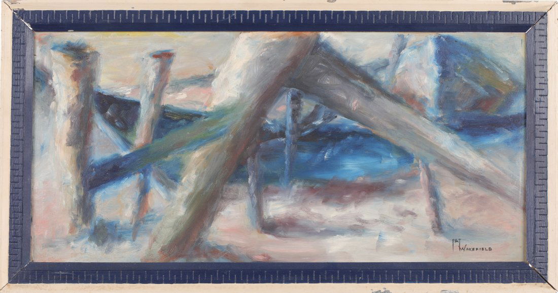 PAT WAKEFIELD Oil/Panel MCM Abstract Painting (1 of 8)