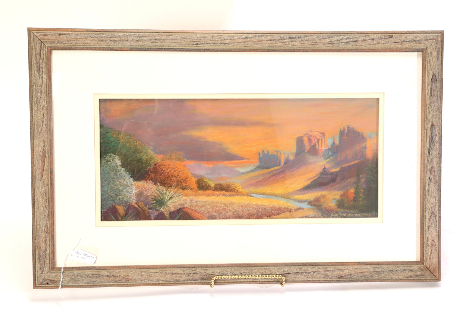 ART WHORTON "Cathedral Rocks Sedona #2" Pastel Drawing (1 of 7)