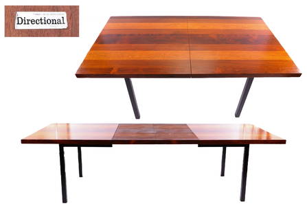 MILO BAUGHMAN for DIRECTIONAL Exotic Woods Dining Table 2 Leaves
