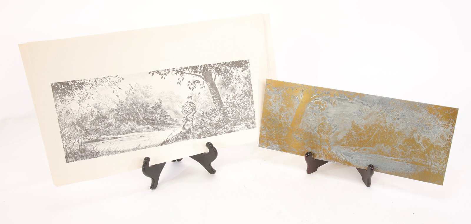 BERNARD MARTIN Original Engraving Print Plate & 10 Prints THOMAS HART BENTON Student (1 of 7)