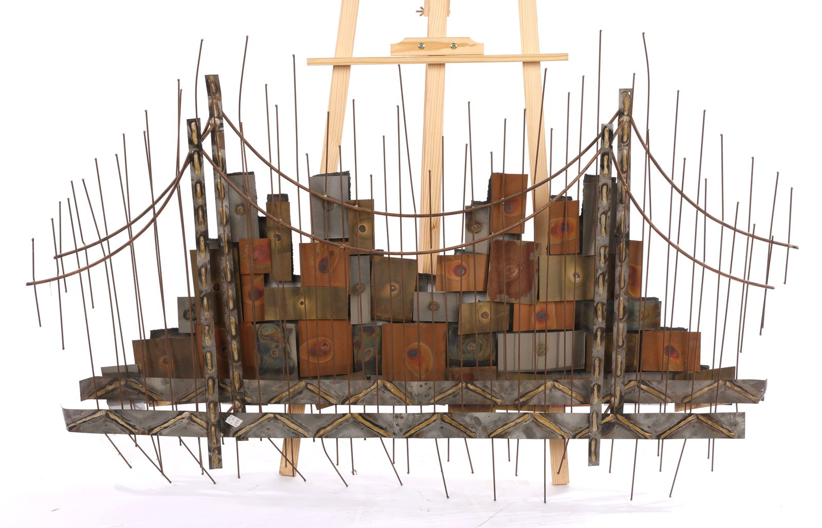 Mid-Century Modern BRUTALIST METAL WALL SCULPTURE Curtis Jere Style (1 of 7)