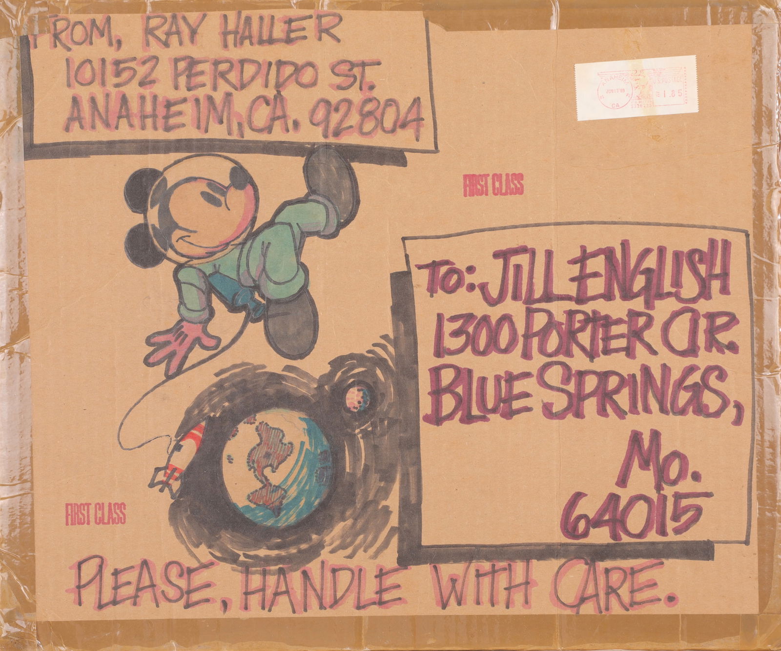 RAY HALLER Original Disney Artist Cartoon Drawing PROVENANCE (1 of 5)