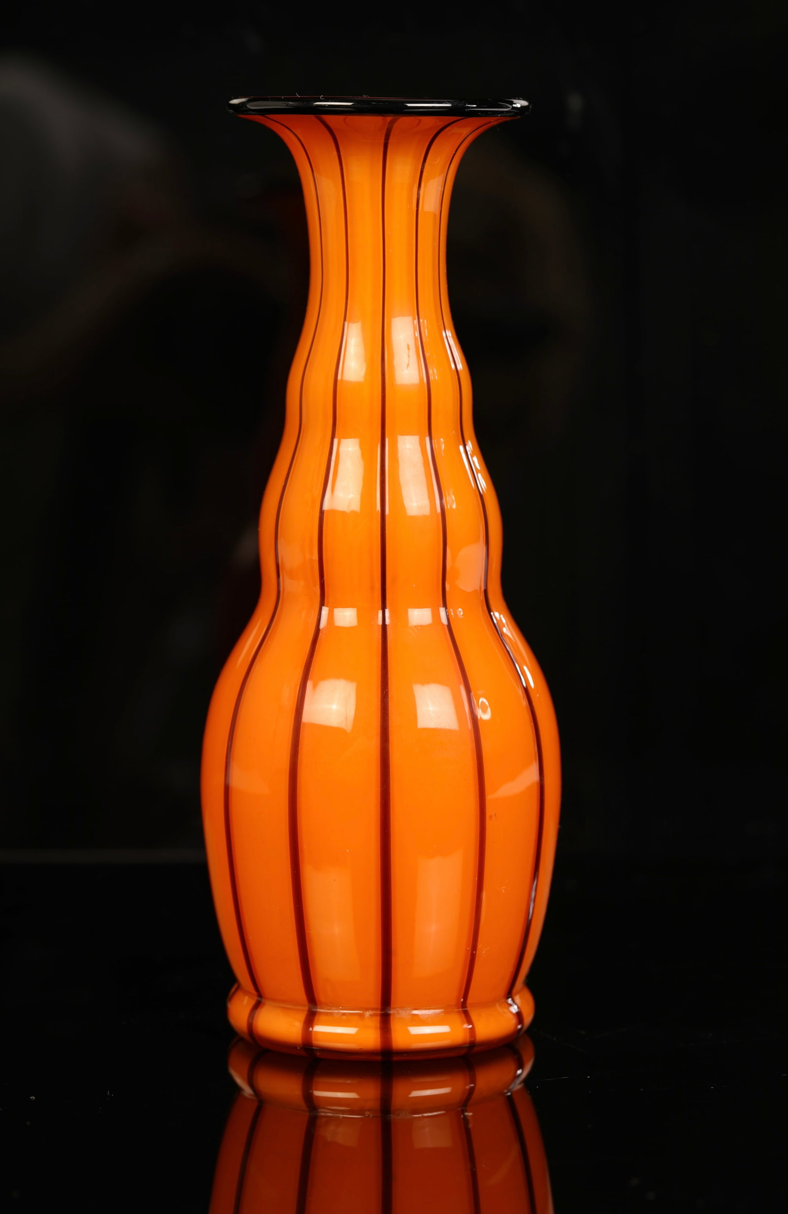 LOETZ TANGO STRIPED ART DECO GLASS VASE (1 of 6)