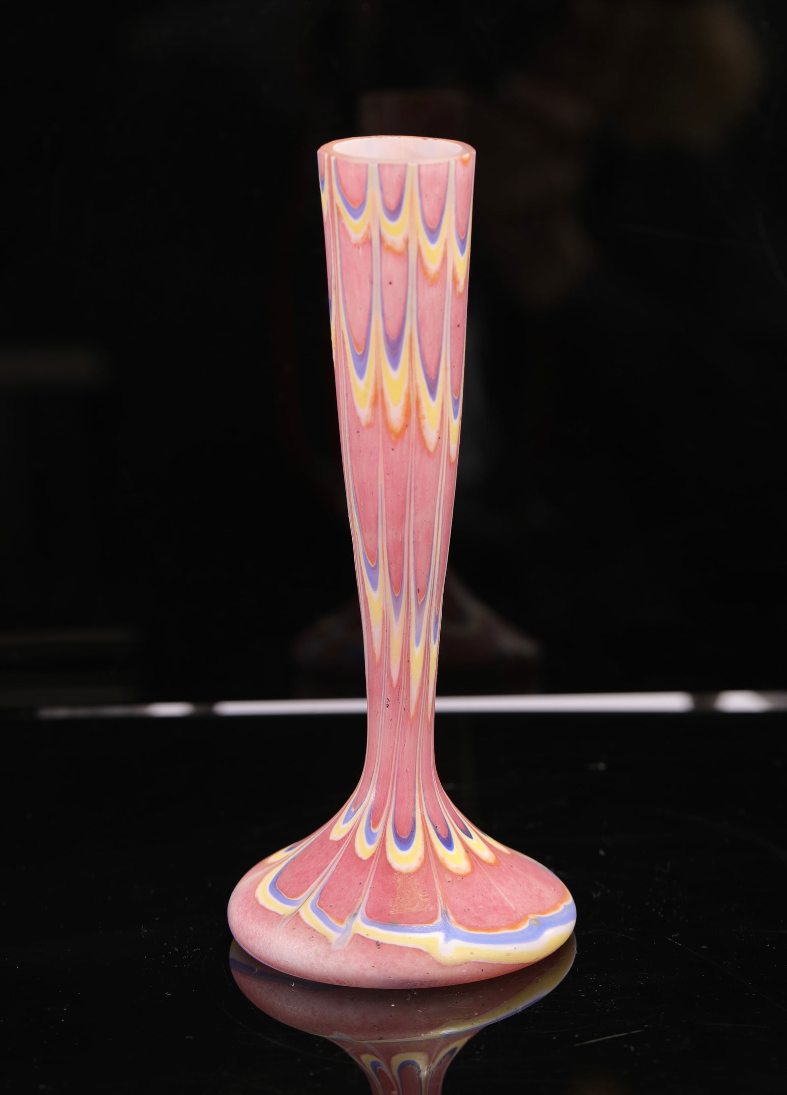c.1900 KEW BLAS ART GLASS POSY VASE UNION GLASS CO. (1 of 6)