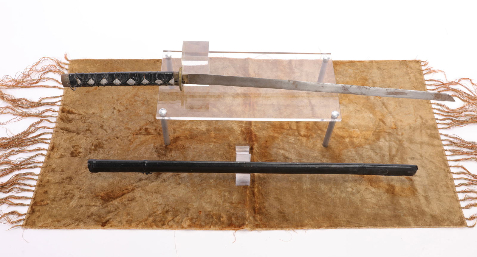 DECORATIVE SWORD IN LEATHER SHEATH (1 of 8)