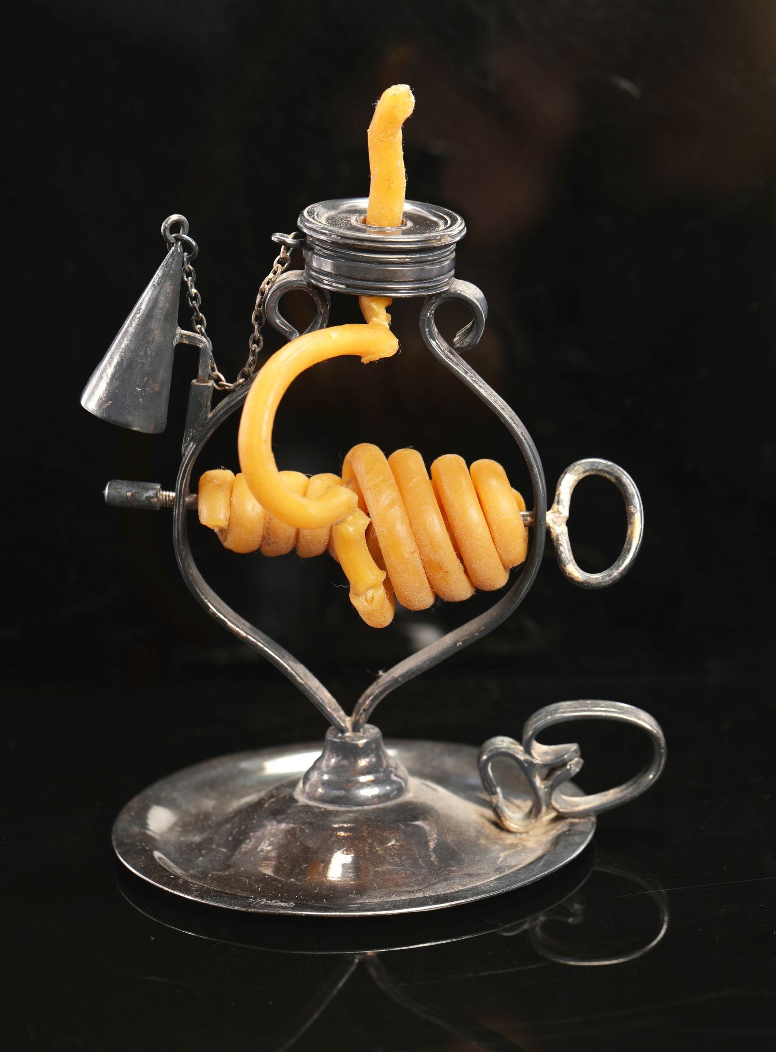 18th c. GEORGIAN WAX JACK FOR SEALING DOCUMENTS & SIGNET RINGS (1 of 7)