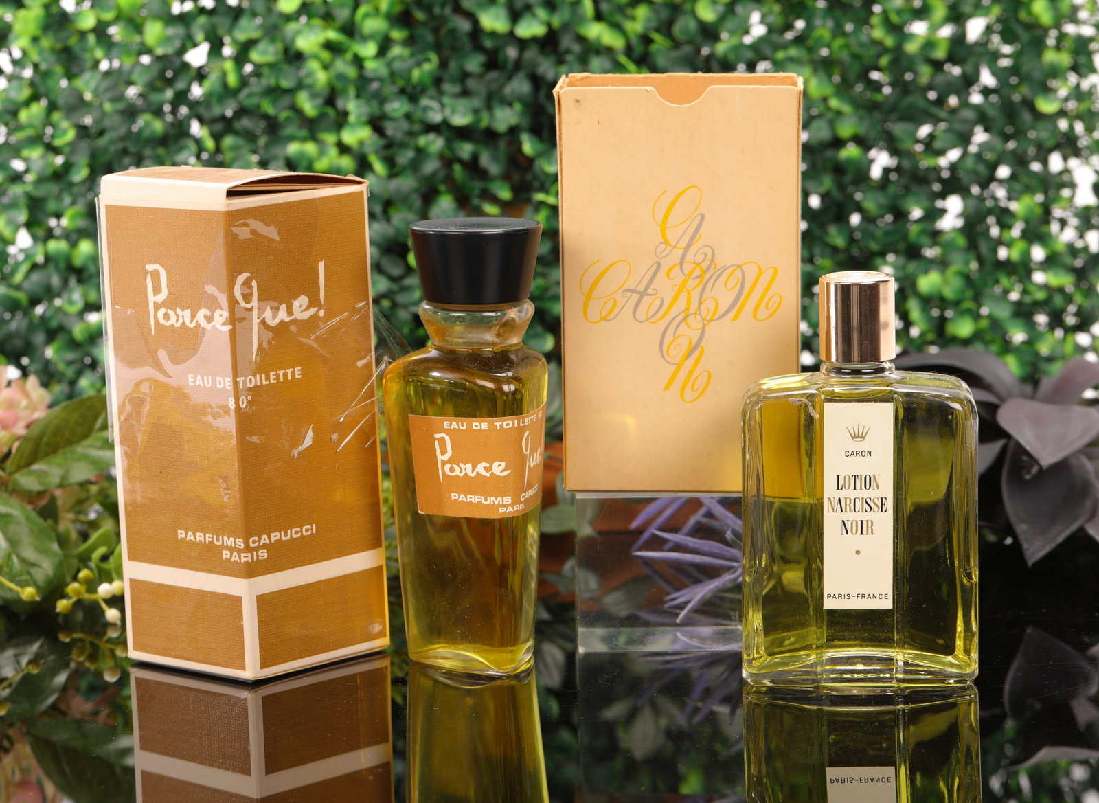 2 VTG PERFUMES CAPUCCI PARCE QUE & CARON NARCISSE NOIR (1 of 7)