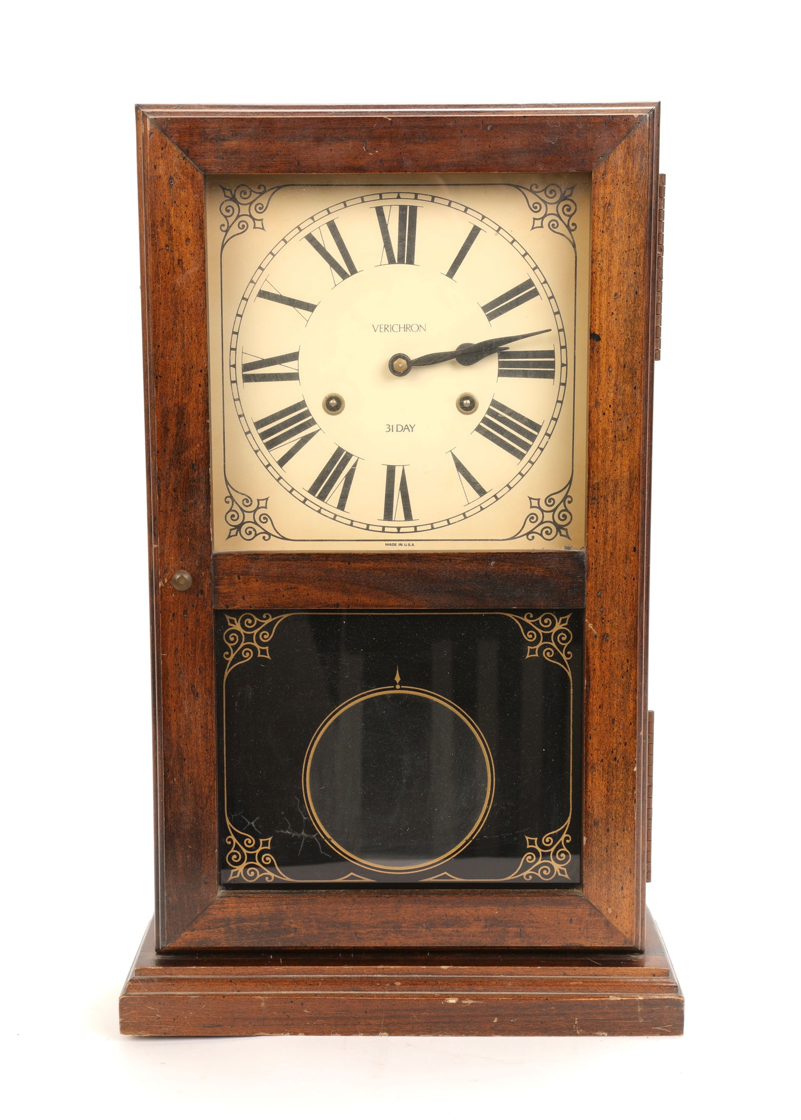 VERICHON 31 DAY MANTEL CLOCK W/ KEY (1 of 6)