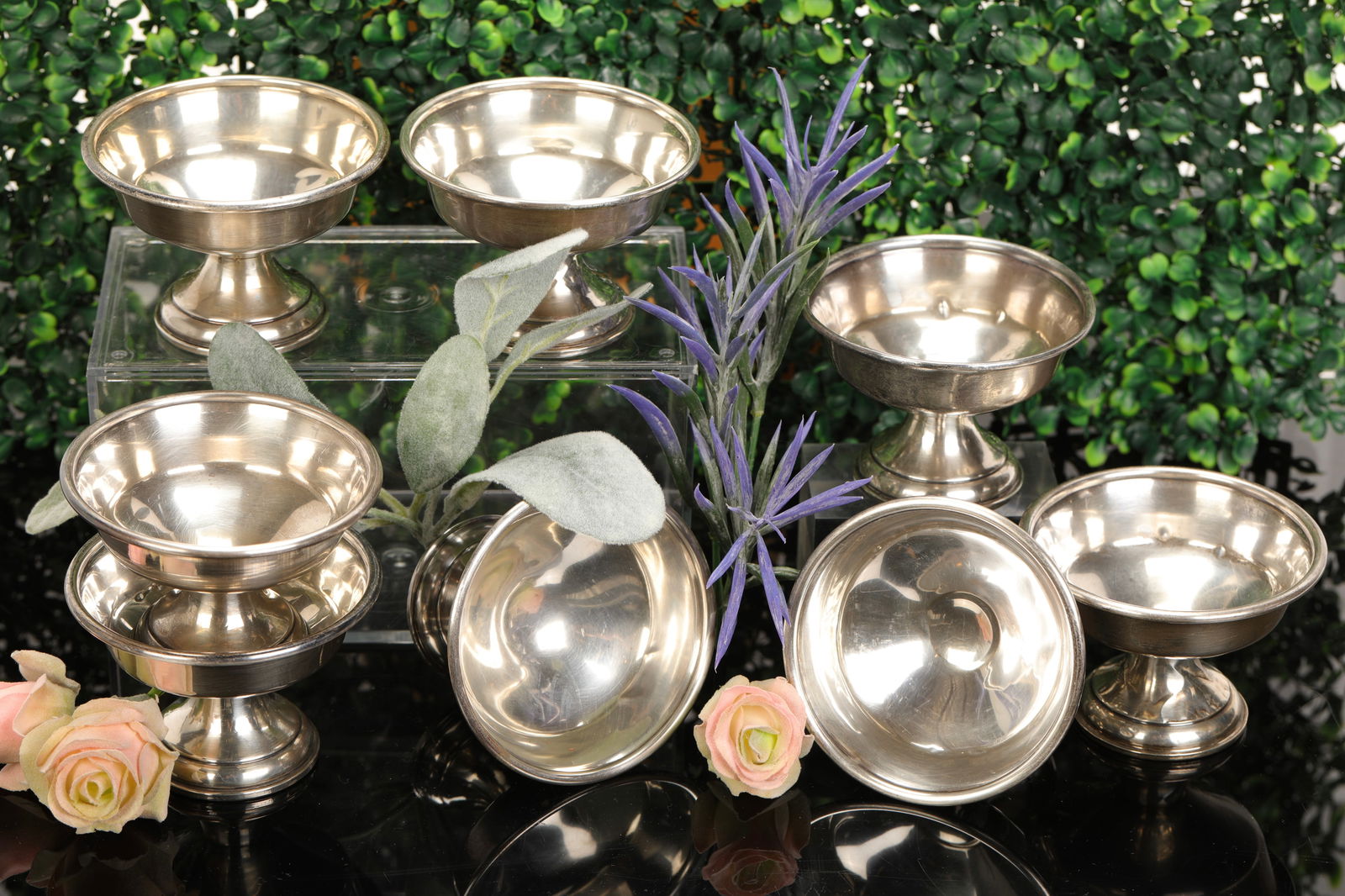 8 WEIGHTED STERLING SILVER SHERBETS (1 of 7)