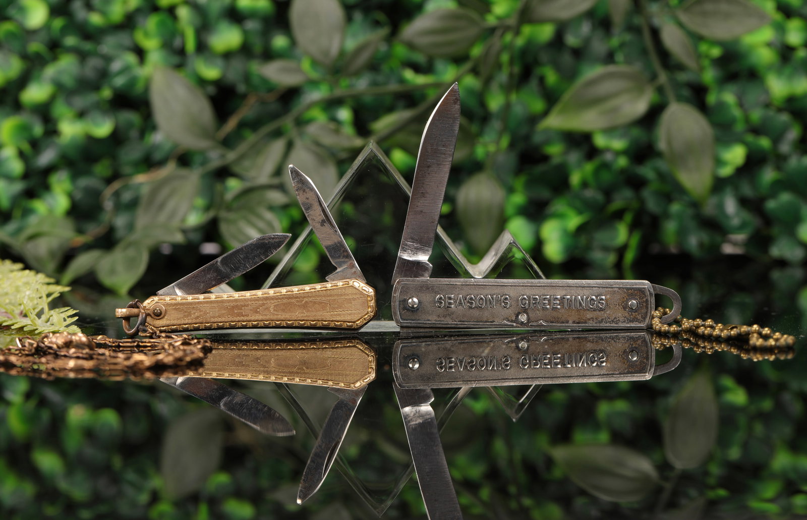 ANTIQUE POCKET KNIVES GOLD FILLED & SILVER ADVERTISING (1 of 6)