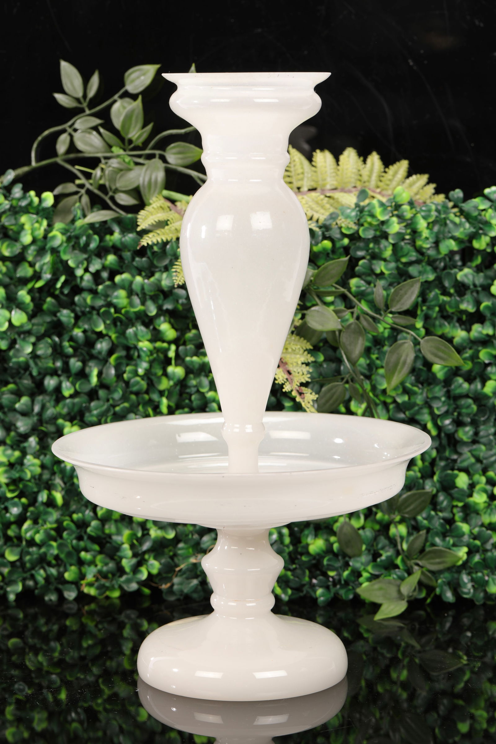 MURANO OPALINE GLASS COMPOTE CANDLESTICK (1 of 5)