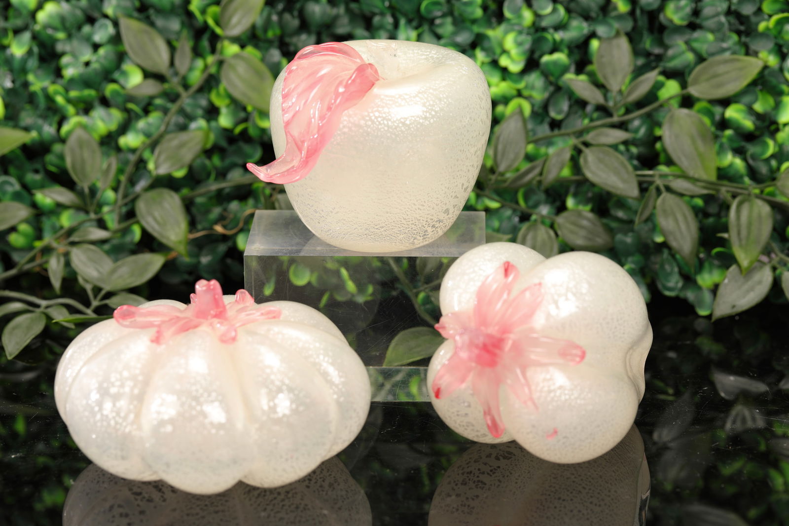 3 MURANO GLASS FOOD PAPERWEIGHTS APPLE PEPPER PUMPKIN (1 of 10)