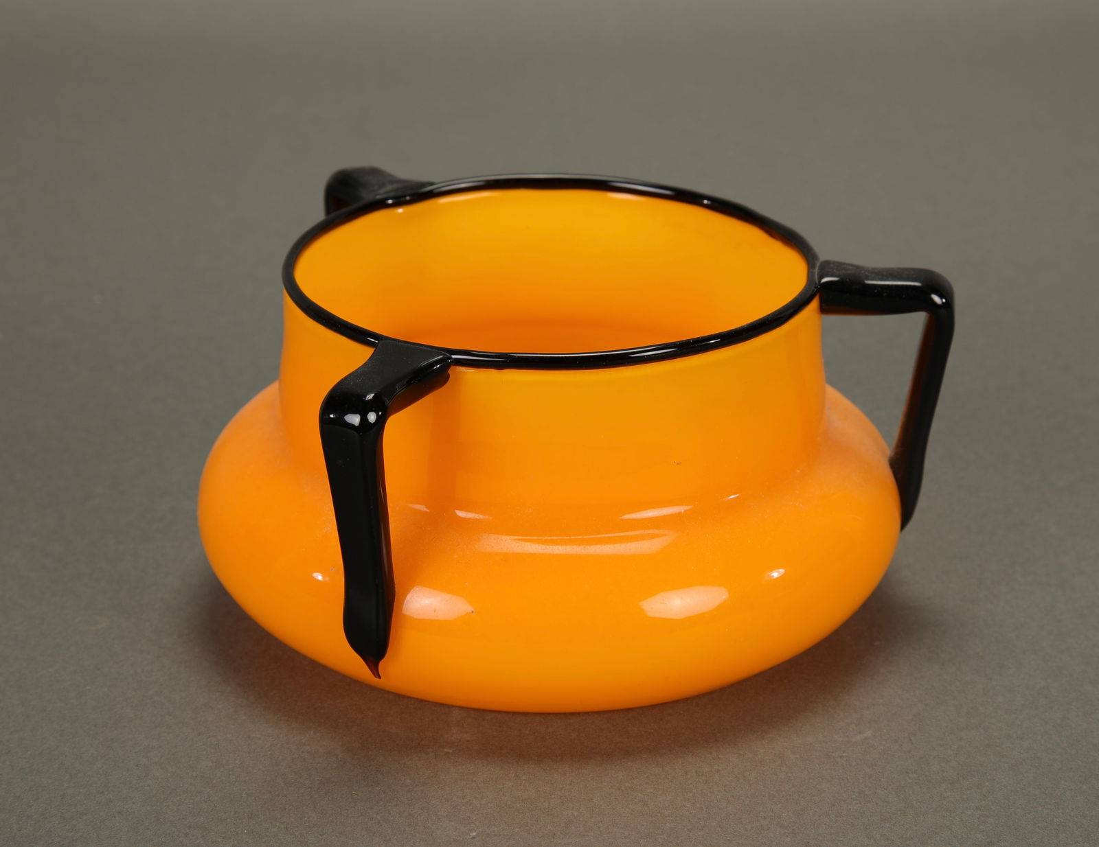 LOETZ TANGO ART DECO CZECH YELLOW-ORANGE GLASS VASE W/ HANDLES (1 of 3)