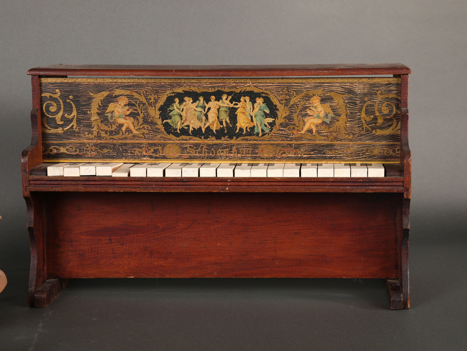 SCHOENHUT ANTIQUE TOY PIANO CHILD OR DOLL SIZED (1 of 5)