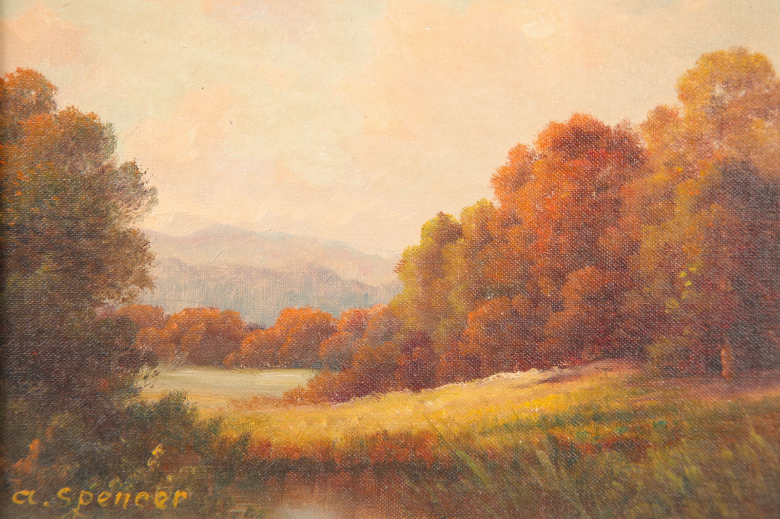 AUGUSTUS SPENCER (1860-1924) ENGLISH LANDSCAPE OIL PAINTING (1 of 6)