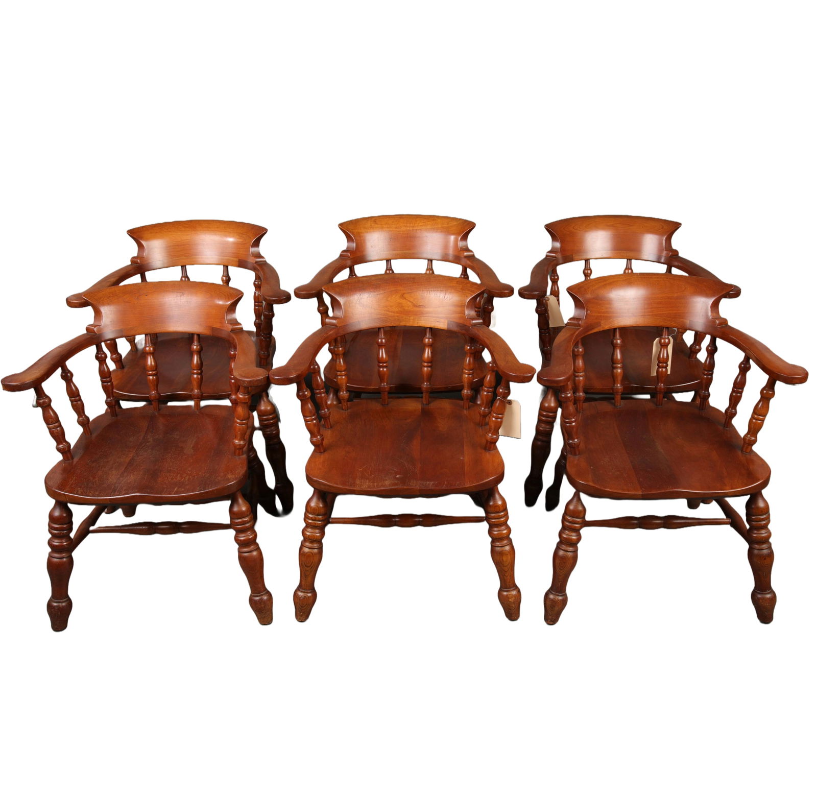 6 LEOPOLD STICKLEY CAPTAIN'S CHAIRS SOLID CHERRY WOOD (1 of 8)