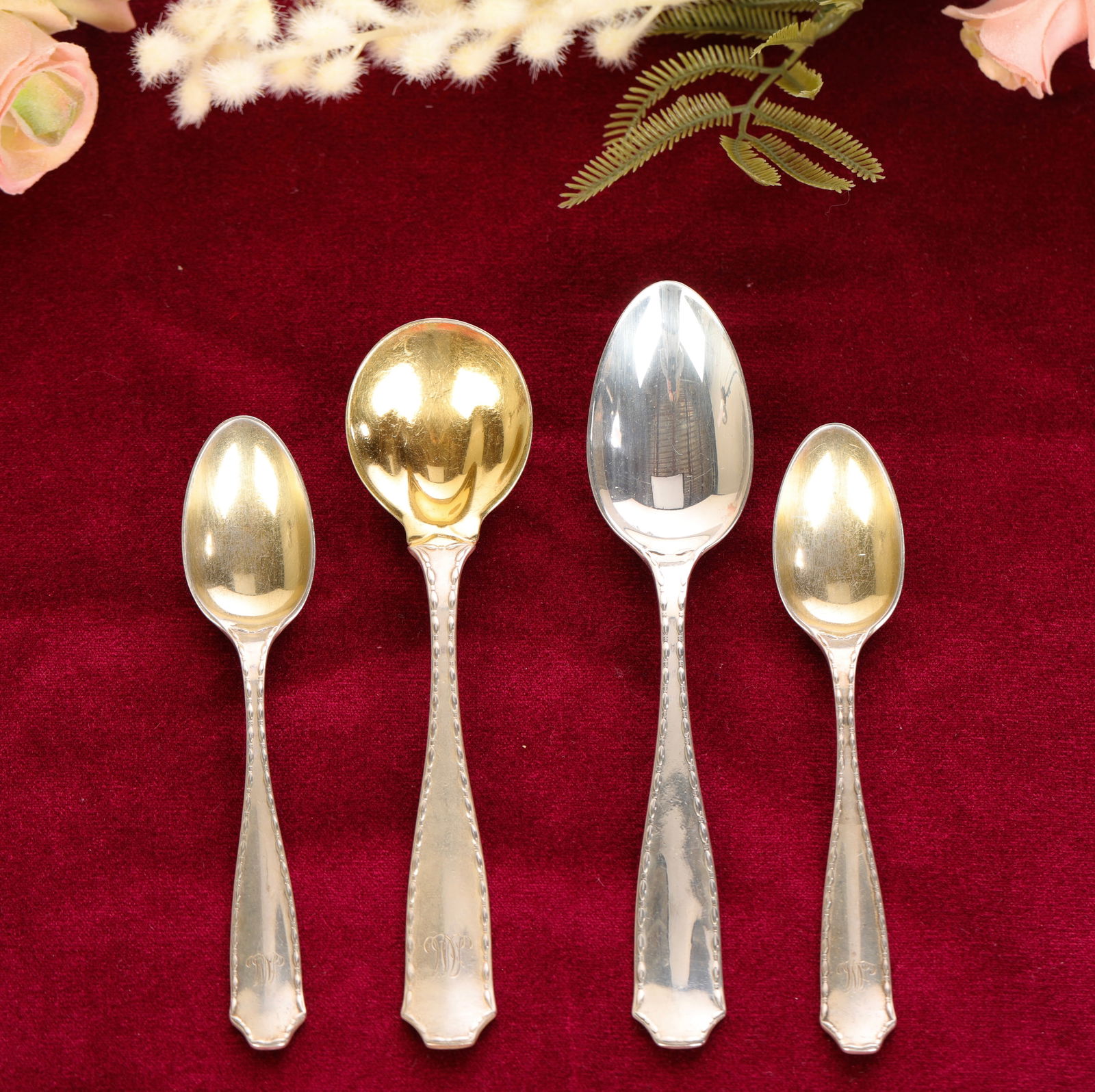 TIFFANY & CO. STERLING SILVER MARQUISE (4) SPOONS (1 of 13)