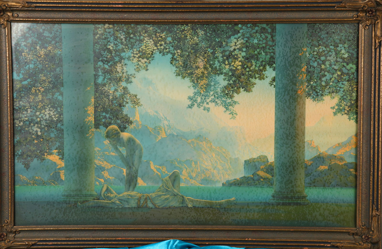 MAXFIELD PARRISH ART NOUVEAU FRAMED PRINT (1 of 5)