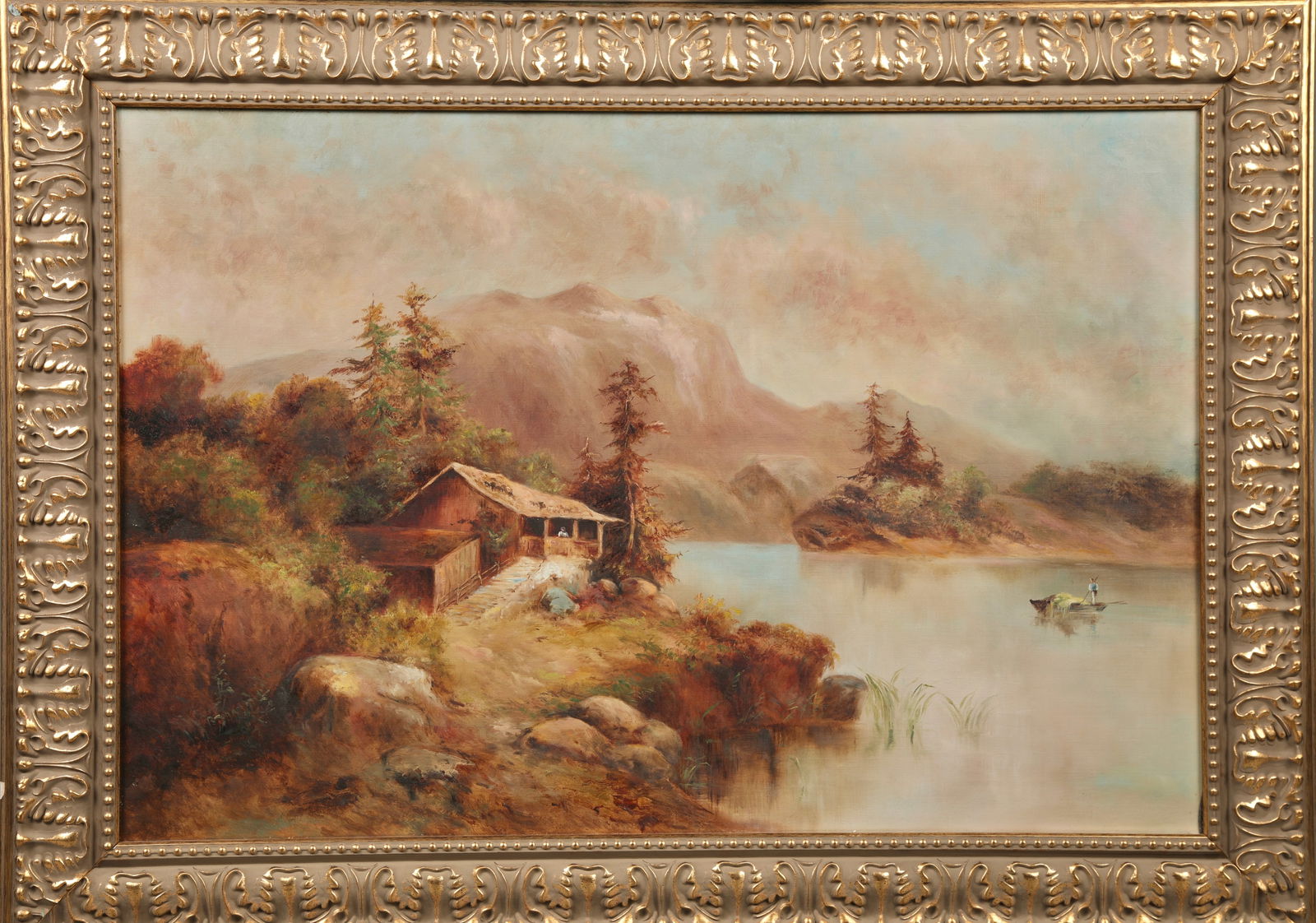 19th c. FRENCH BARBIZON LANDSCAPE OIL PAINTING (1 of 4)
