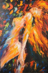 LEONID AFREMOV (1955-2019) ORIGINAL OIL / CANVAS PAINTING "ROYAL DREAMS"