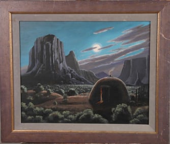 AFTER DAHLERT WINDBERG OIL / CANVAS PAINTING MOTHER EARTH FATHER SKY