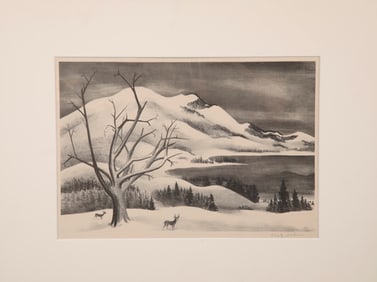 ADOLF DEHN (1895-1968) "WINTER SOLITUDE" PENCIL SIGNED LITHOGRAPH