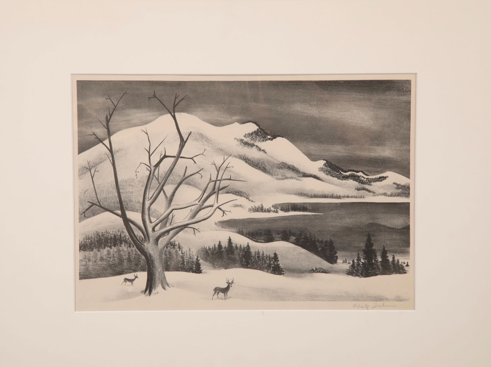 ADOLF DEHN (1895-1968) "WINTER SOLITUDE" PENCIL SIGNED LITHOGRAPH (1 of 8)
