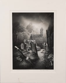 BARRY THOMAS HENDRICKSON GLENDALOUGH MONASTERY PHOTO-LITHOGRAPH
