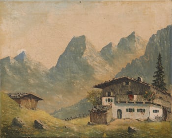 A. DIHLMAN ANTIQUE OIL / CANVAS PAINTING MUNICH, GERMANY
