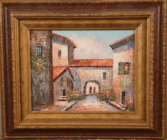 ROSSINI MID-CENTURY MODERN OIL / CANVAS PAINTING