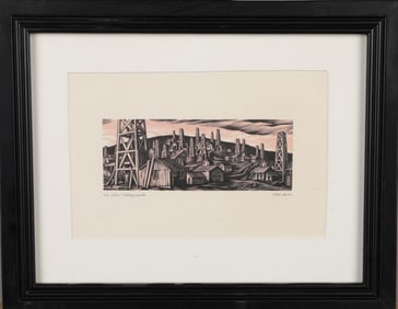 JOHN DEPOL "OLD WELLS" COLOR WOOD ENGRAVING