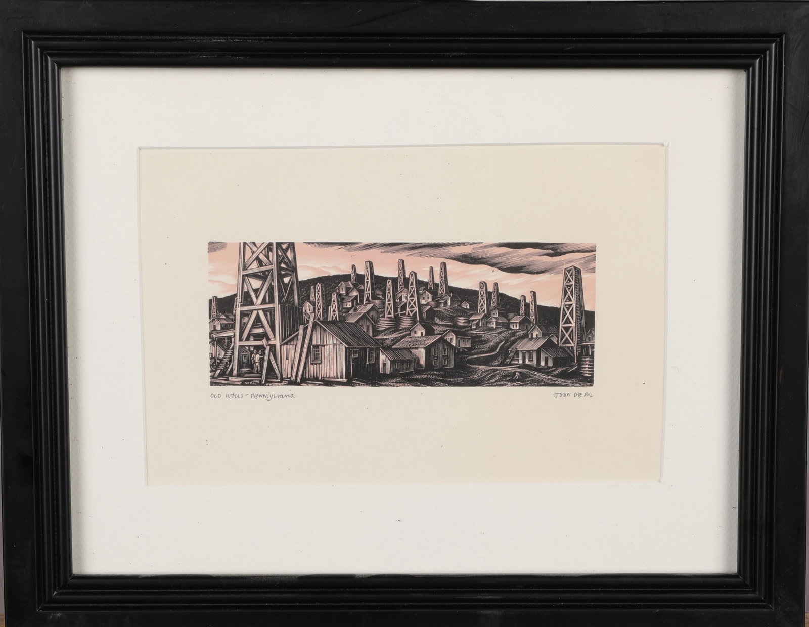 JOHN DEPOL "OLD WELLS" COLOR WOOD ENGRAVING (1 of 6)