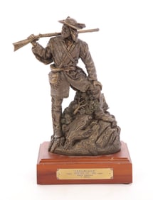 RICK TERRY "TRAILBLAZER" COLD CAST PEWTER WESTERN SCULPTURE