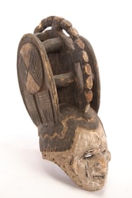 AFRICAN IGBO WOODEN MASK YORUBA NIGERIA FOLK ART AGBOGHO
