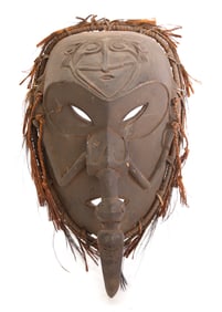 PAPUA NEW GUINEA LONG NOSE MALANGAN MASK PACIFIC ISLAND FOLK ART