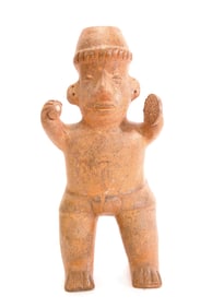 MESOAMERICAN TERRA COTTA HOLLOW EFFIGY STATUE