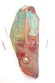 POTTERY SPIRIT MASK #2 RAKU GLAZE