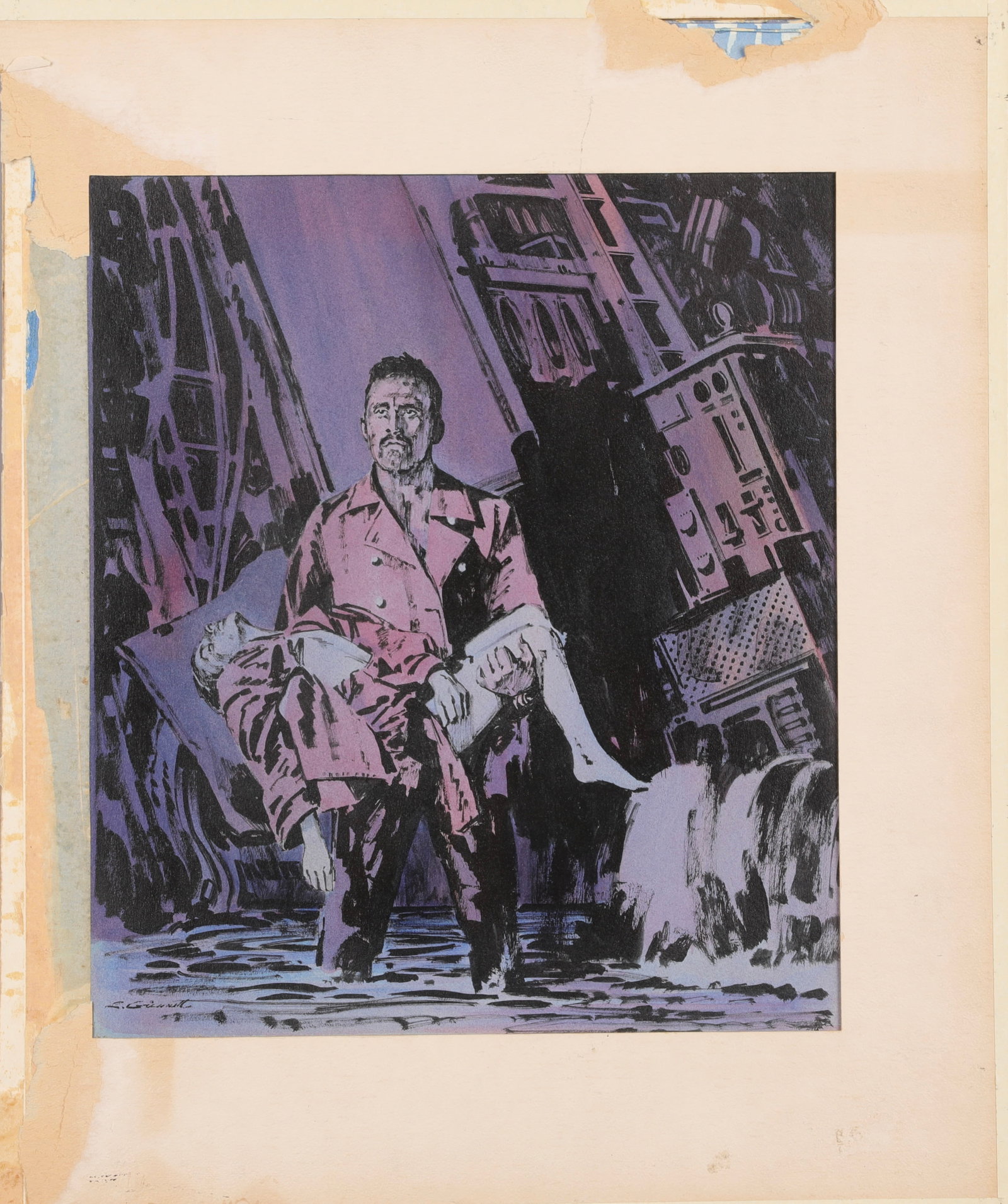 ROY GRINNELL (1933-) ORIGINAL GOTHIC ILLUSTRATION ART PAINTING (1 of 3)