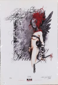 KEVIN KEIL "SIN ANGEL" FANTASY COMIC ART ILLUSTRATION PRINT SIGNED