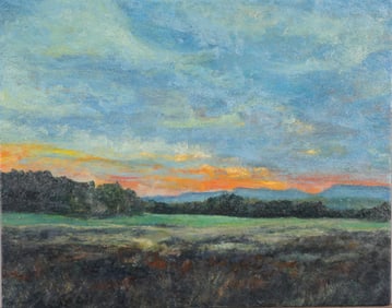 GREGORY ARNETT HUDSON VALLEY "NOVEMBER COLOR" OIL/ BOARD PAINTING