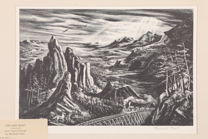 REGINALD NEAL (1909-1992) "THE GOLD TRAIN" PENCIL SIGNED LITHOGRAPH LTD ED.