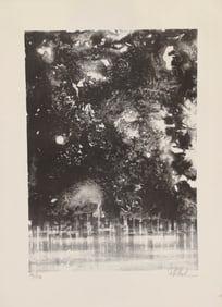 RICHARD ABERLE FLORSHEIM (1916-1979) "NIGHT STORM" PENCIL SIGNED INDUSTRIAL LITHOGRAPH