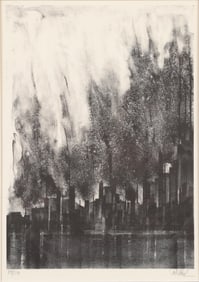 RICHARD ABERLE FLORSHEIM (1916-1979) "MEGALOPOLIS" SIGNED INDUSTRIAL LITHOGRPAH