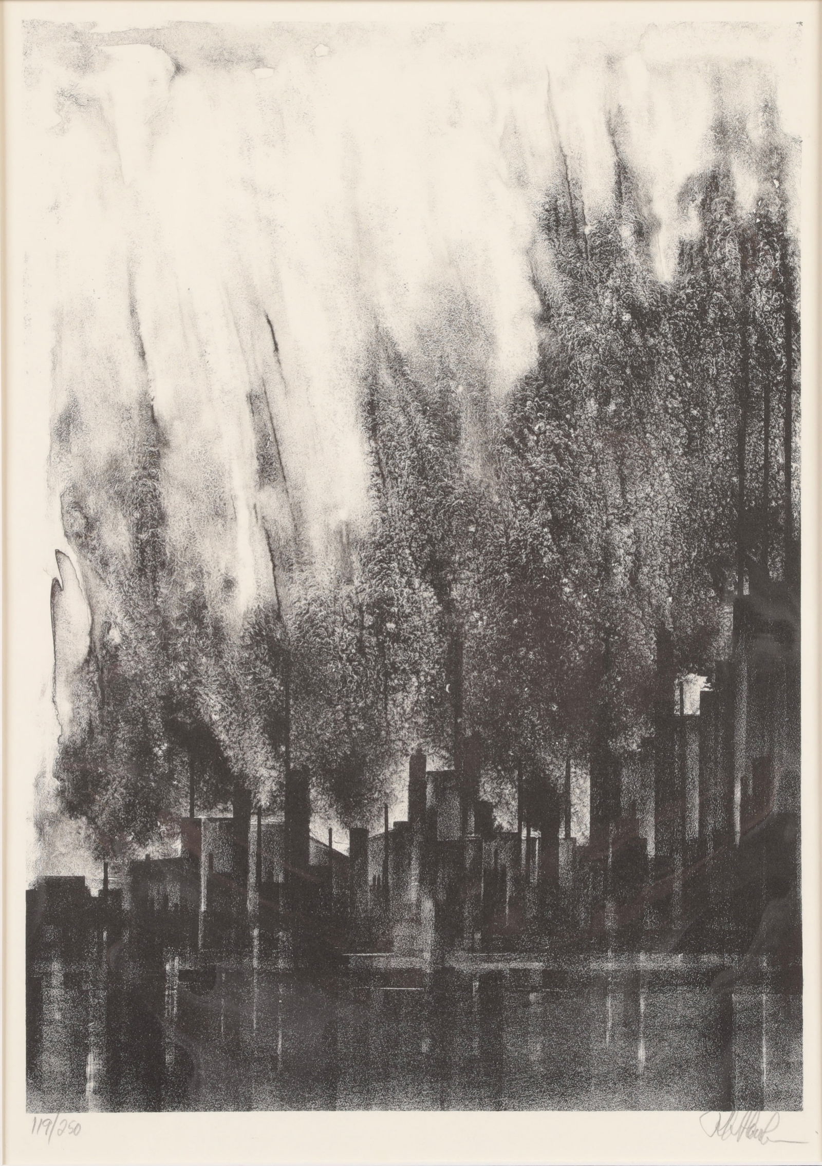RICHARD ABERLE FLORSHEIM (1916-1979) "MEGALOPOLIS" SIGNED INDUSTRIAL LITHOGRPAH (1 of 6)