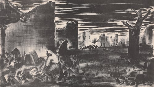 RONALD KATZ (b. 1935) DESTRUCTION OF WAR LITHOGRAPH