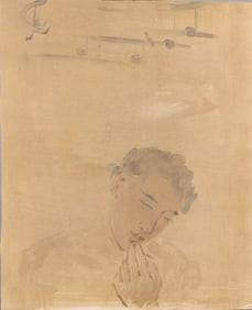 NICOLAS AFRICANO (b. 1948) "DREAMING OF MUSIC" PAINTING